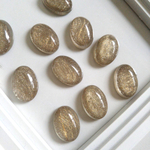 【4P】 楕円 ゴールド カボション 貼り付け デコパーツ