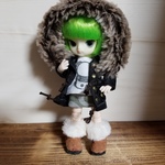 オビツ11ボディ用モッズコート黒