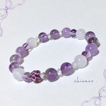 💜アロマ香る天然石パワーストーンブレスレット ラベンダーアメジスト