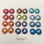 マットパール風 ウェーブカボション 18mm アソート 8個set