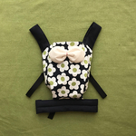 [腰紐付き] 選べるカラー♡おままごと用 抱っこ紐≪ Flower black ≫