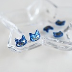 流れ星を閉じ込めた猫のピアス/イヤリング