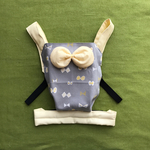 [腰紐付き] おままごと用 抱っこ紐≪ Ribbon-grey ≫