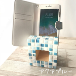 キューブ▫️スマホ スタンド スピーカー▫️ブルー&ブラック