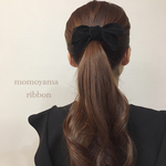 ベロアリボンお上品なヘアバレッタ