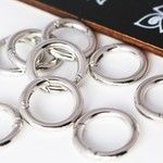 キーリング カラビナ 25mm 丸 シルバー アクセサリーパーツ