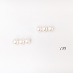 再販☆コットンパール☆大人シンプルイヤリング/ピアス