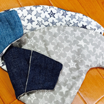 値下げベビービョルンオリジナル用色々スターとデニム☆ふわふわ抱っこひもよだれカバー 