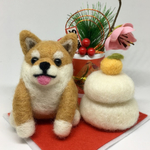 chirokun2007様専用 ちびころ 柴犬ちゃんのお正月羊毛フェルト