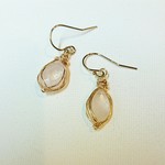 14kgf＊ローズクォーツのシンプルなピアス