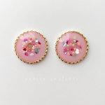 【再再販】92 宝石箱 ピンク イヤリング ピアス