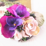 パンジーと薔薇のコサージュ