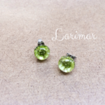 (5♪)再販1粒お花＊ライムグリーンのピアス