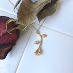gold rose necklace