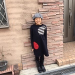 パッチワンピース　　140サイズ