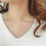 月とラピスラズリのネックレス