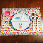 保育園＆幼稚園 必需品！今日の気分はどっちかな♪リバーシブルランチョンマット【カラフル三角ガーランド】