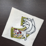 刺繍入りミニポーチ（九尾の狐）