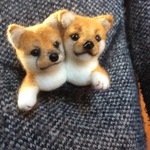 P様オーダー品（柴パピーブローチ）