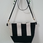 M☆Ｋ様オーダー品☆ストライプの帆布ショルダーバッグ  