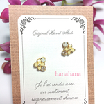 小さなお花のビジューピアス