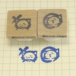 ねこ ○×ミニセット・消しゴムはんこ