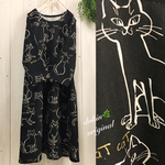 チャーミングな猫ちゃんワンピース