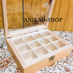 【送料込み】木製3×4アクセサリーケース ＊A
