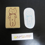 けしごむはんこ☆ねこ☆持ち手つき☆消しゴムはんこ☆はんこ