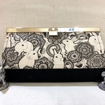 花うさぎの長財布【モノトーン】