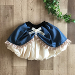 再販【Allシーズン】【2way】ふわふわお姫様のスカート 薄めデニムカラー