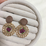 グレンチェック ピアス