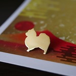 ポメラニアンのピンバッジ