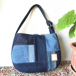 sowelu2015様専用ラウンド2waybag(デニムパッチ )m177