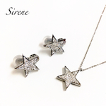グルーデコ✨感謝企画😊✨starシルバーアクセサリー（イヤリング&ネックレス）