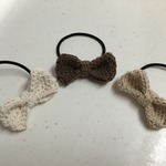送料無料☆コットン100％☆シンプルなリボンのヘアゴム　