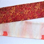 お買い得品＊ウール兵児半巾帯(花と紅葉)