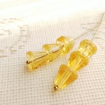 umbrella～ライトトパーズ～　チェコビーズ　7X7mm 6個