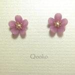 ガラスの花　（パープル・ハナビラ5枚）