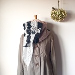 富士山スヌード(モノトーン×シルバー)