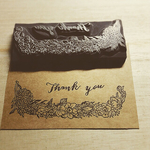 祝‼️SALE【送料無料】ボタニカル デコレーション thank you 消しゴムはんこ
