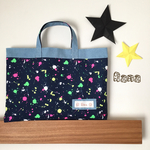 ♡スプラッシュペイント×デニム♡レッスンバッグ♡
