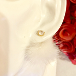 王冠＊CZ＊ファー♡silver925☆ピアス