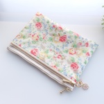 LIBERTY　 Alessa　アレッサ　レッド系　J14A　Ｗファスナー・クリアポケットビニコポーチ　Size：21×14.5cm