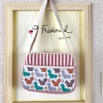 【オーダーのお品】園児のショルダーバック＊通園バックに♪りす×キイロもこもこ