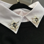 再販10♡ (受注)シンプルビジューSVつけ襟♡