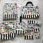 kkk-h様オーダー品8点☆車柄×しましま☆入園グッズ一式