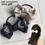 祝♡入園入学/上品リボンのヘアゴム バレッタにも変更可