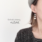 パール3連ピアス♡イヤリング