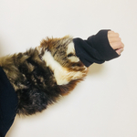 袖ファーリメイクパーカー